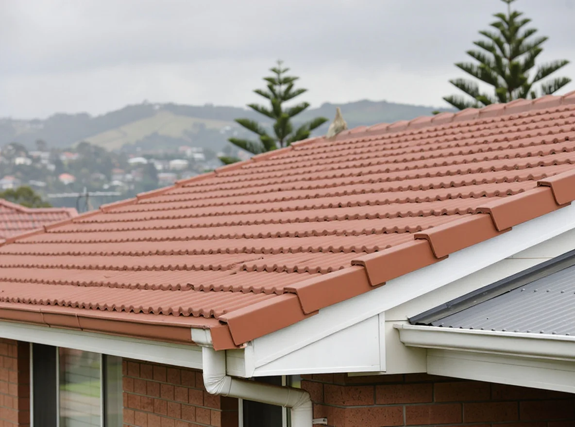 The same Corrimal home with tiles cleaned and membrane-coated, ridge capping freshly repointed